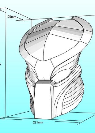 Маска хищника predator mask bio hunter конструктор из картона papercraft паперкрафт игровой персонаж