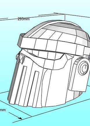 Шолом космодесанту капелана helmet warhammer конструктор з картону паперкрафт papercraft ігровий персонаж пазл 3д фігура
