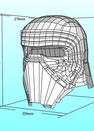 Шлем кайло рен kylo ren helmet конструктор из картона papercraft паперкрафт игровой персонаж