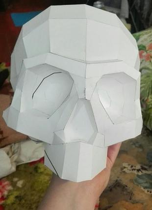 Paperkhan набір для створення 3d фігур череп голова паперкрафт papercraft подарунок іграшка сувенір конструктор для творчості