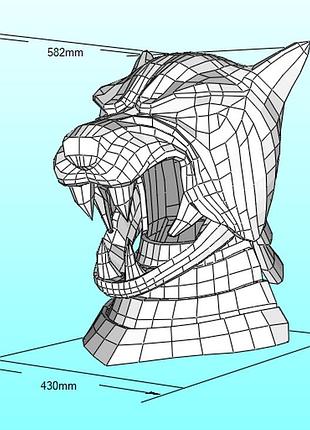Шлем пса hound-s head helmet игра престолов конструктор из картона papercraft паперкрафт игровой персонаж