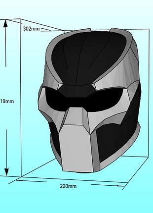 Шлем хищник predator helmet конструктор из картона papercraft паперкрафт игровой персонаж