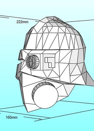 Шлем космодесанта space marine helmet конструктор из картона papercraft паперкрафт игровой персонаж