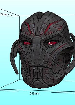 Шлем альтрона ultron prime helmet avengers конструктор из картона papercraft паперкрафт игровой персонаж