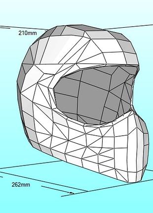 Велошлем мотошлем bicycle motorcycle helmet конструктор из картона papercraft паперкрафт игровой персонаж