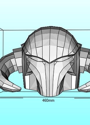 Шолом берсеркера berserker helmet warhammer конструктор з картону паперкрафт papercraft ігровий персонаж пазл 3д фігура