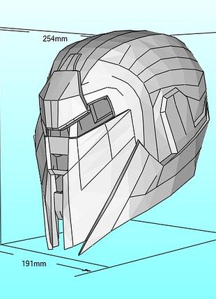Шлем терминус terminus helmet mass effect конструктор из картона papercraft паперкрафт игровой персонаж