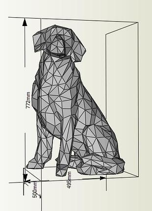 Paperkhan конструктор з картону 3d фігура собака пес паперкрафт papercraft подарунковий набір для творчості іграшка сувенір