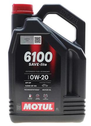 Масло моторне motul 6100 save-lite 0w20 4l, 108004