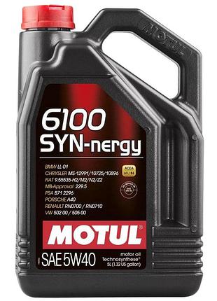 Масло моторне motul 6100 syn-nergy 5w40 5l, 107979