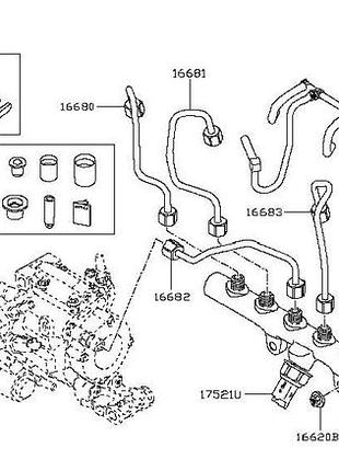 Кільце ущільнювальне nissan, 166181la0d