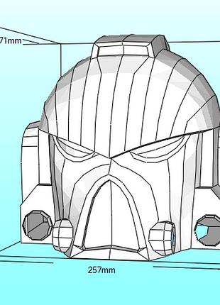 Шолом космодесанта space marine helmet warhammer конструктор з картону паперкрафт papercraft ігровий персонаж пазл 3д фігура