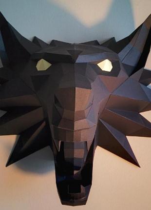 Paperkhan конструктор из картона 3d фигура волк собака паперкрафт papercraft подарочный набор сувернир игрушка