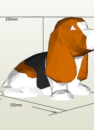 Paperkhan конструктор из картона 3d фигура собака пёс паперкрафт papercraft подарочный набор сувернир игрушка