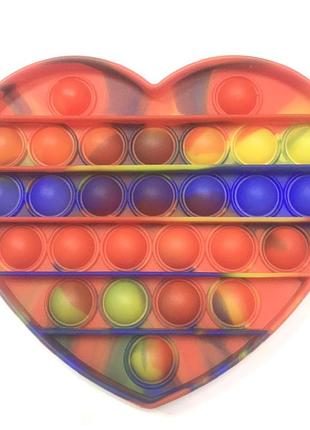 Игрушка - антистреcс сердечко залипательные пузырьки pop it