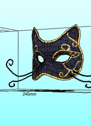 Шлем helmet кіт котик кішка кішечка маска mask конструктор з картону паперкрафт papercraft ігровий персонаж пазл 3д фігура