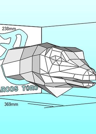 Paperkhan конструктор из картона змея ящерица рептилия оригами papercraft фигура развивающий набор подарок