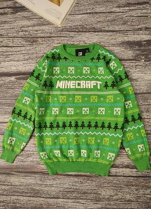 Новогодний свитер для мальчика minecraft