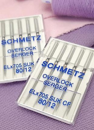 Голки schmetz overlock №80 для еластичних тканин