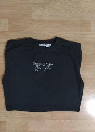 Стильная женская футболка, 💯 коттон,оригинал,bershka, size s/ m