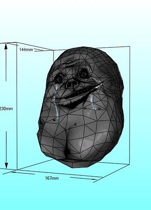 Маска навсегда в одиночестве forever alone mask конструктор из картона papercraft паперкрафт игровой персонаж