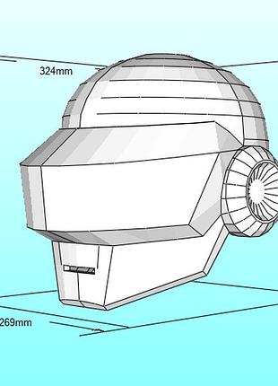 Шолом томаса thomas helmet конструктор з картону паперкрафт papercraft ігровий персонаж пазл 3д фігура