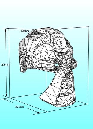 Шлем helmet kabal маска mask конструктор з картону паперкрафт papercraft ігровий персонаж пазл 3д фігура