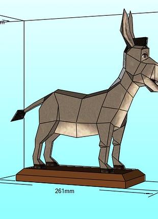 Donkey character hero 3d фигура арт. 250.8 осел ослик персонаж герой паперкрафт papercraft disney дисней