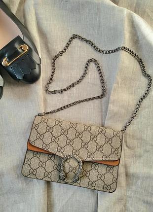 Сумка кросс боди gucci монограмм сумочка на плечо клатч