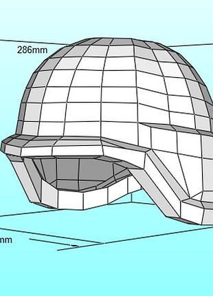 Шлем helmet каска маска mask конструктор з картону паперкрафт papercraft ігровий персонаж пазл 3д фігура