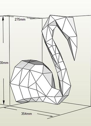 Paperkhan конструктор из картона 3d фламинго птица птичка паперкрафт papercraft набор для творчества игрушка