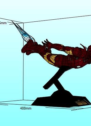 Железный человек персонаж герой ironman character hero 3d фигура арт. 400.18.191 конструктор из картона папер