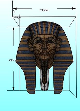 Шлем helmet tutankhamun тутанхамон маска mask конструктор из картона papercraft паперкрафт игровой персонаж
