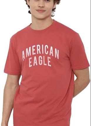 Мужская красная футболка americana eagle.