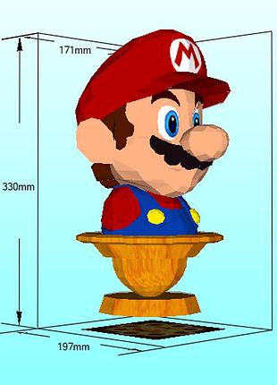 Paperkhan mario character hero 3d фигура арт. 330.18.89 марио персонаж герой паперкрафт disney дисней