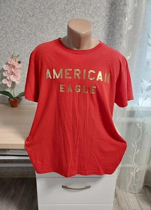 Мужская красная футболка americana eagle.