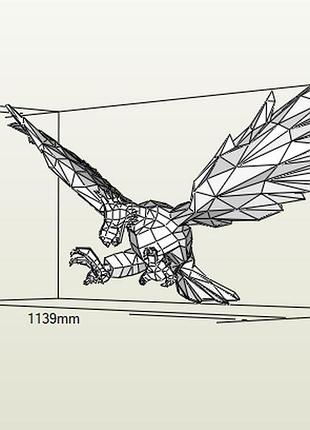 Paperkhan конструктор из картона 3d птица орёл сокол паперкрафт papercraft набор для творчества игрушка суверн