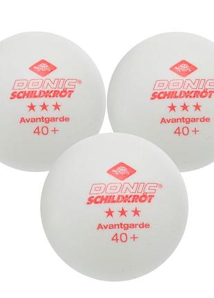 Набір м'ячів для настільного тенісу donic avantgarde 40+ 3star 3 шт. білий