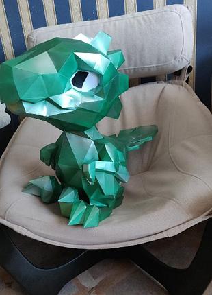 Paperkhan конструктор из картона динозавр рептилия оригами papercraft фигура развивающий набор подарок