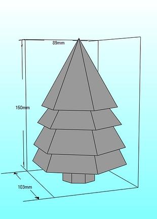 Paperkhan конструктор из картона 3d ёлка новогодняя новый год растение паперкрафт papercraft набор для творчества игрушка оригами