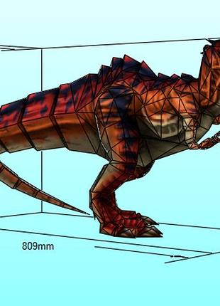 Paperkhan конструктор из картона динозавр рептилия оригами papercraft фигура развивающий набор подарок