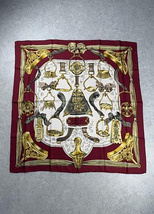 Hermes etriers silk scarf вінтажний платок хустка