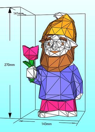 Paperkhan gnom character hero 3d фигура арт. 270.7.57 гном персонаж герой паперкрафт disney дисней