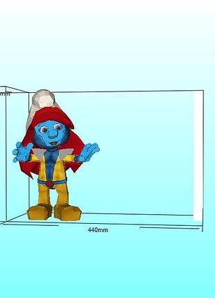 Paperkhan конструктор из картона жан смурф смурфики смурфик смурф штрумф штрумпфы smurfs schtroumpfs паперкрафт papercraft 3d