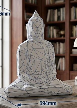 Paperkhan набір для творчьості 3d фігура будда висота 75 см статуя скульптура паперкрафт papercraft подарунковий іграшка орігамі