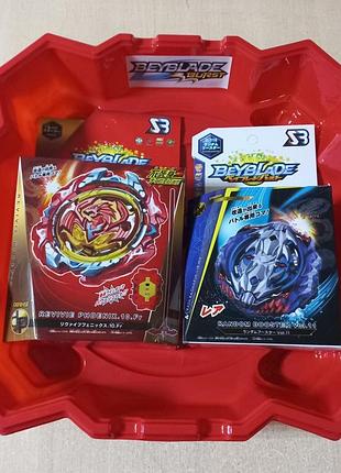 Ігровий набір бейбрів beyblade леопард і фенікс + арена 35 см