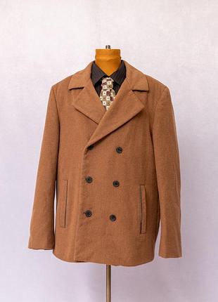 Утепленное двубортное пальто прямого кроя ✂️river island📍размер меха xl, eur 5 (мерки в описании)