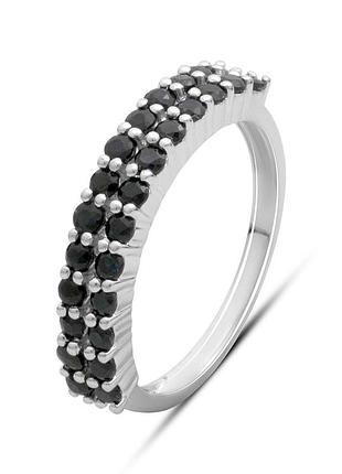 Срібне кільце komilfo з натуральним сапфіром 1.442ct, вага виробу 2,52 г (2178910) 17 розмір 2.82, 18.5