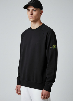 Топ мужской свитшот stone island черный