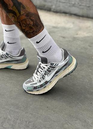Чоловічі кросівки nike p-6000, 41-46, сірі, шкіра